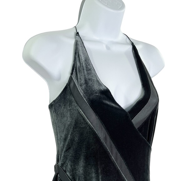 Free People XS Womens Spliced Velvet Maxi Slip Dress Graphite - Picture 6 of 10